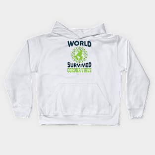 World Survived Corona Virus Kids Hoodie